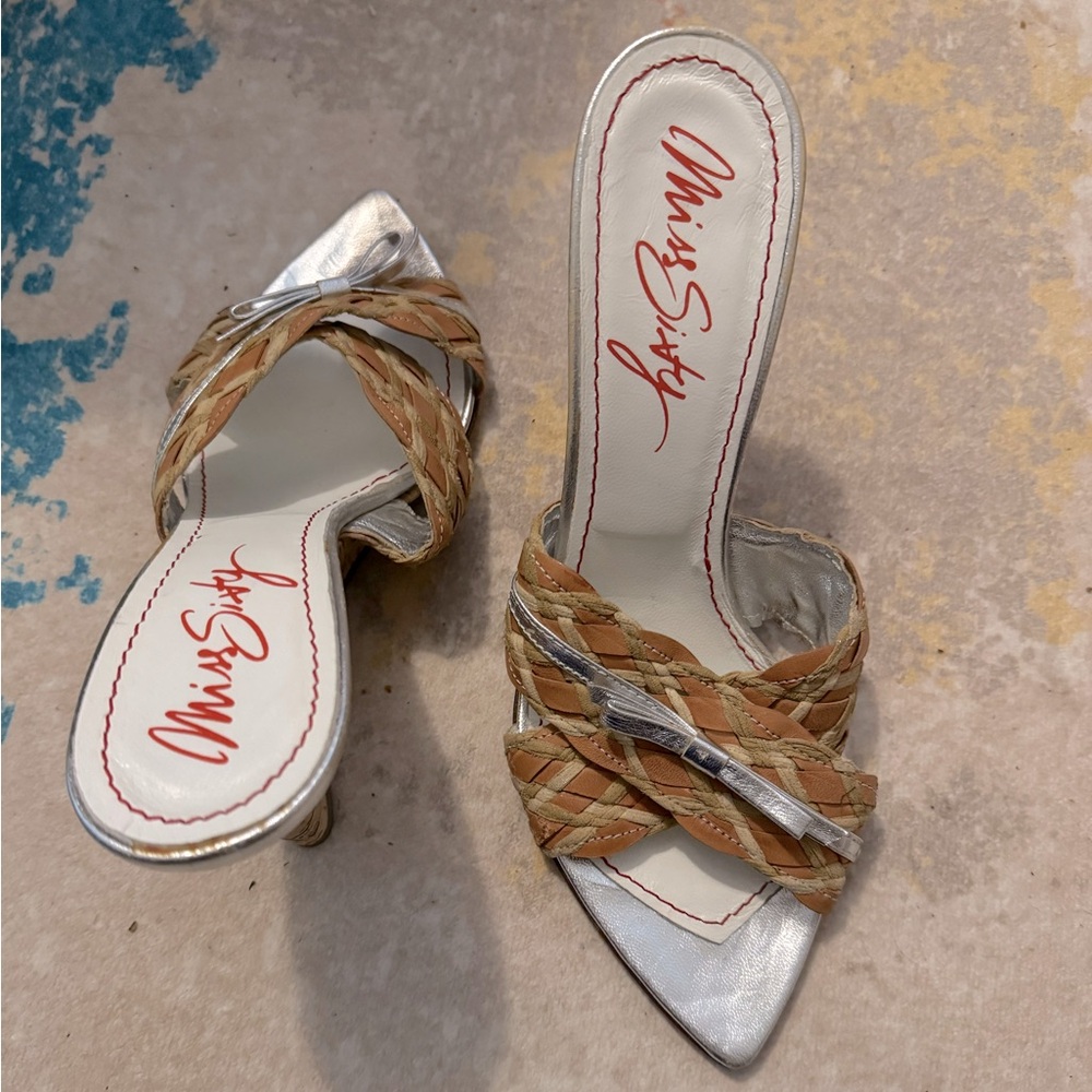 Miss Sixty wedge mules slides sandals EU40 US9-9.5